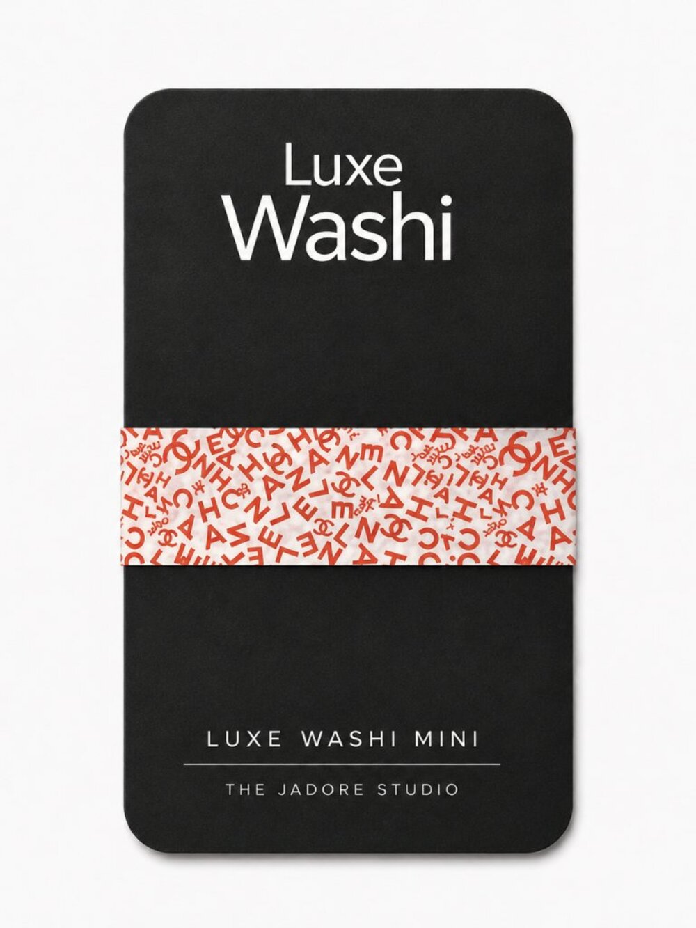 Chanel Washi Tape - (Red Typography) | Luxe Washi Mini